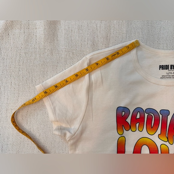 NWT LGBTQ Pride Cotton Cropped T-Shirt L (11-13) NWT - Picture 7 of 10